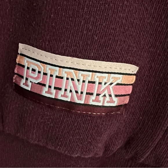 Victoria Secret PINK burgundy crewneck size XS - Picture 3 of 13